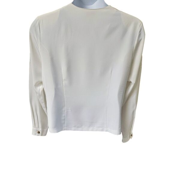 Kathy Cho Women's New Long Sleeve Floral Gold Embroidery Dress Blouse - Picture 12 of 16